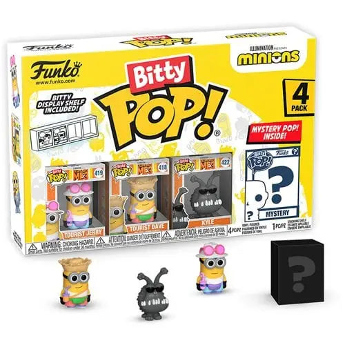 Funko Bitty Pop! Minions Mini-Figure 4-Pack - Select Set(s) - Tourist Jerry - Action Figure