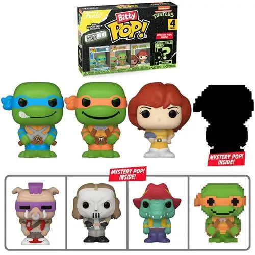 Funko Bitty Pop! Teenage Mutant Ninja Turtles Comics Mini-Figure 4-Pack - Select Set(s) - Leonardo - Action Figure