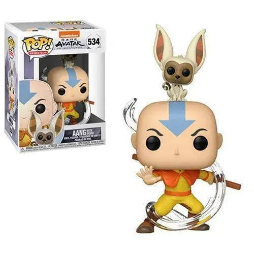 Funko Pop! Animation - Avatar: The Last Airbender Vinyl Figures - Select Figure(s) - 534 - Aang with Momo - Action