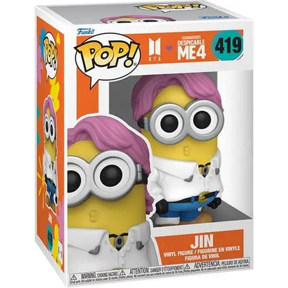 Funko Pop! - Despicable Me 4 Minion x BTS Vinyl Figure - Select Figure(s) - #419 Jin - Action Figure
