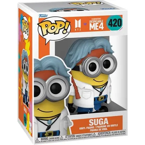 Funko Pop! - Despicable Me 4 Minion x BTS Vinyl Figure - Select Figure(s) - #420 Suga - Action Figure