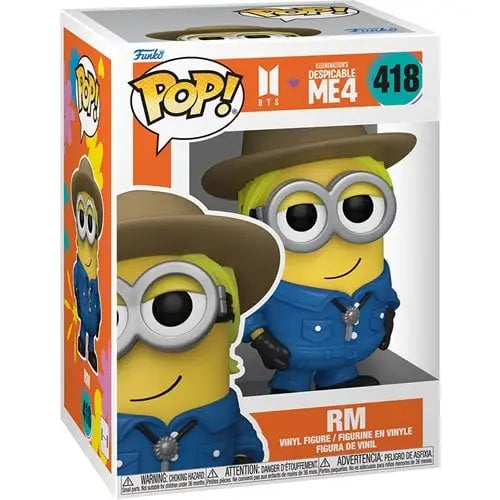 Funko Pop! - Despicable Me 4 Minion x BTS Vinyl Figure - Select Figure(s) - #418 RM - Action Figure