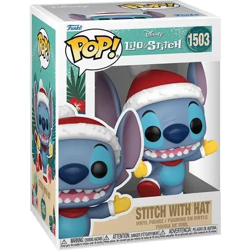 Funko Pop! Disney - Lilo & Stitch Vinyl Figure - Select Figure(s) - #1503 Holiday Stitch with Hat - Toys & Games