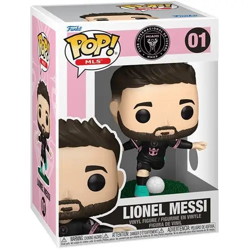 Funko Pop! Football Vinyl Figures - Select Figure(s) - 01 - MLS Inter Miami - Lionel Messi (Away) - Toys & Games