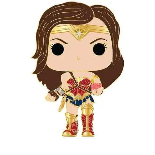 Funko Pop!- Justice League Large Enamel Pin - Select Figure(s) - 09 Wonder Woman - Brooches & Lapel Pins