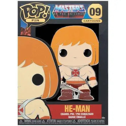 Funko Pop! Masters of the Universe Large Enamel Pin - Select Figure(s) - 09 He-Man - Brooches & Lapel Pins