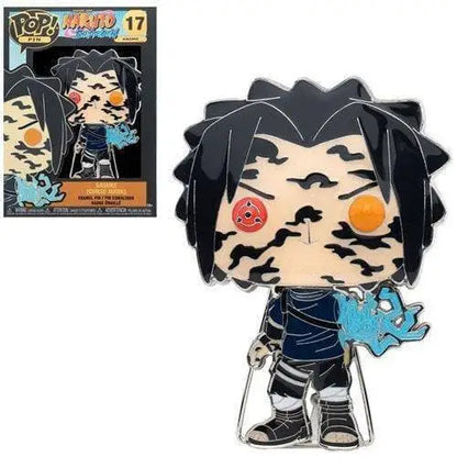 Funko Pop!- Naruto Large Enamel Pin - Select Figure(s) - 17 Sasuke (Curse Mark) - Brooches & Lapel Pins