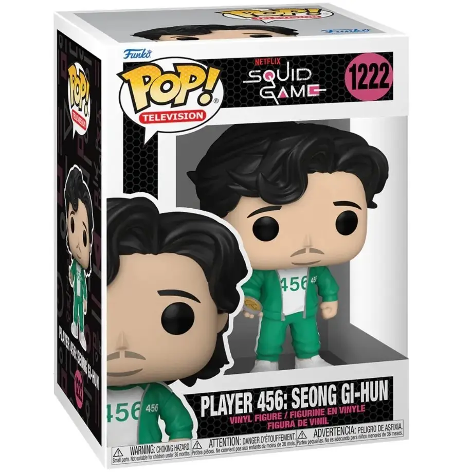 Funko Pop! Squid Game - 3.75’’ Vinyl Figures - Select Figure(s) - #1222 Player 456: Seong Gi-Hun - Action Figure