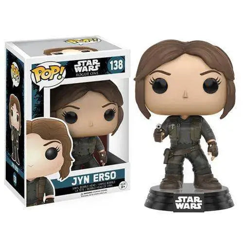 Funko Pop! Star Wars - Rogue One Vinyl Bobble Heads - Select Figure(s) - 138 - Jyn Erso - Toys & Games