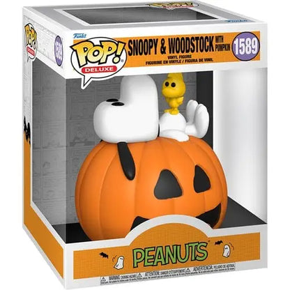 Funko Pop! Television - Peanuts Vinyl Figure - Select Figure(s) - 1589 - Snoopy & Woodstock with Pumpki (Deluxe about 3
