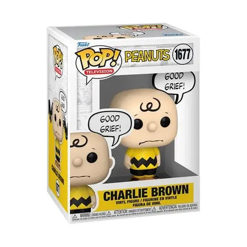 Funko Pop! Television - Peanuts Vinyl Figure - Select Figure(s) - 1677 - Charlie Brown Good Grief - Toys & Games