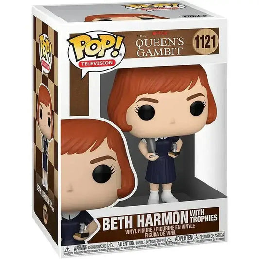 Funko Pop! TV - Queen’s Gambit Vinyl Figure - Select Figure(s) - #1121 Beth Harmon (with Trophies) - Action Figure