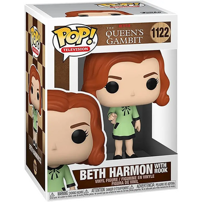 Funko Pop! TV - Queen’s Gambit Vinyl Figure - Select Figure(s) - #1122 Beth Harmon (with Rook) - Action Figure
