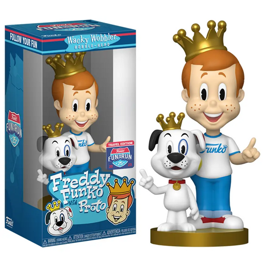Funko Wacky Wobbler Freddy w/ Proto - Fun on the Run Travel Edition Exclusive