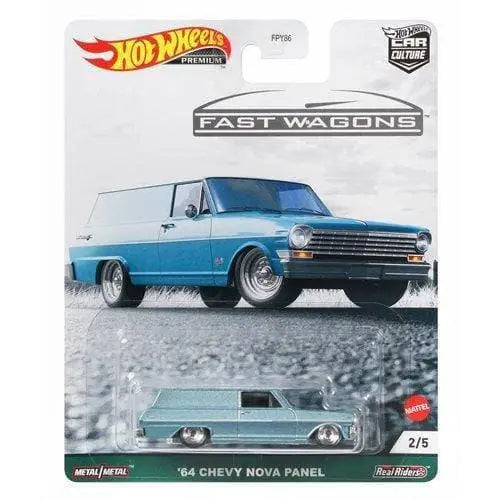 Hot Wheels Car Culture Fast Wagons - Select Vehicle(s) - 2/5 ’64 Chevy Nova Panel - Action & Toy Figures