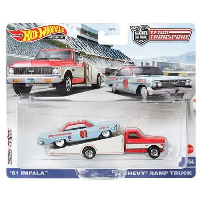 Hot Wheels Team Transport 2023 - Select Vehicle(s) - ’61 Impala & ’72 Chevy Ramp Truck - Action Figure