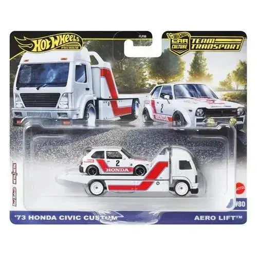 Hot Wheels Team Transport 2025 - Select Vehicle(s) - ’73 Honda Civic Custom + Aero Lift - Action Figure
