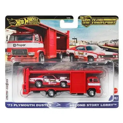Hot Wheels Team Transport 2025 - Select Vehicle(s) - ’73 Plymouth Duster + Second Story Lorry - Action Figure