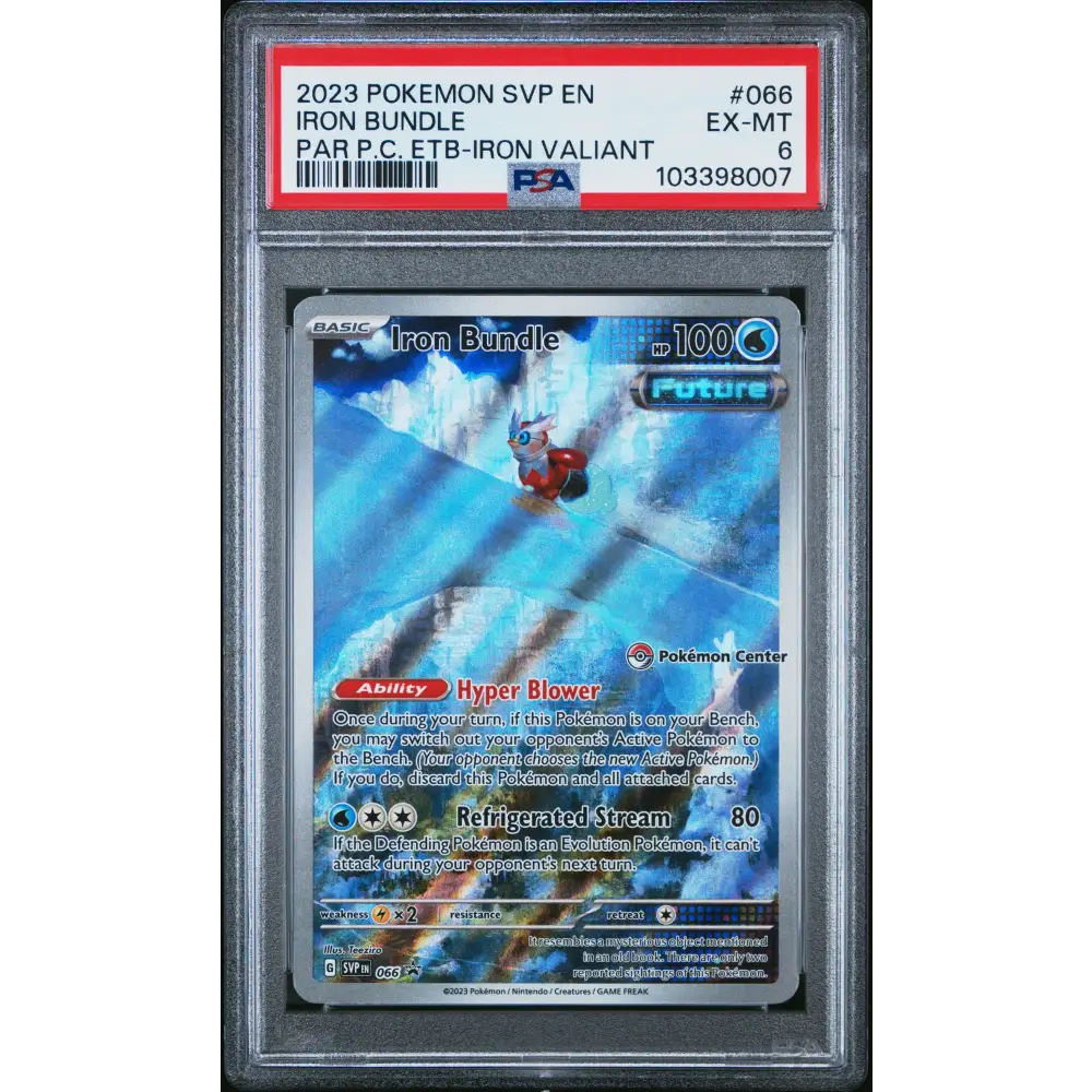 Iron Bundle 2023 Pokemon Svp En-Sv Black Star Promo #066 Iron Valiant PSA 6 - Graded Trading Card