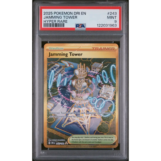 Jamming Tower 2025 Pokemon Dri En-Destined Rivals #243 Hyper Rare PSA 9 - Graded Trading Card