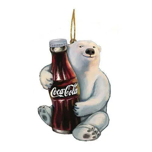 Kurt Adler - Coca Cola Ornament - Choose your Style - Coke Bear with Bottle Blow Mold - Toys & Games