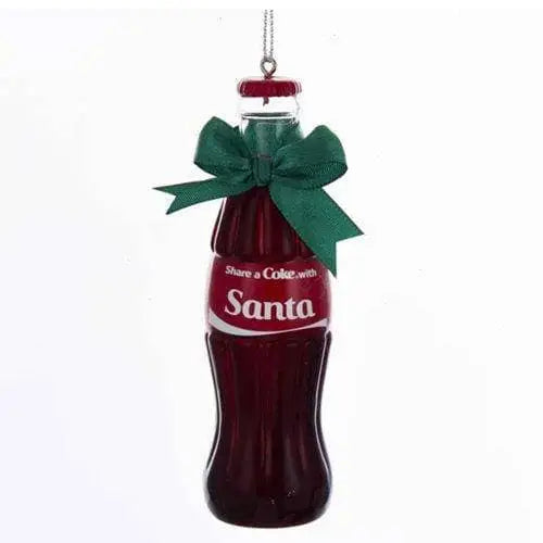 Kurt Adler - Coca Cola Ornament - Choose your Style - Santa Bottle 4 1/2-Inch - Toys & Games