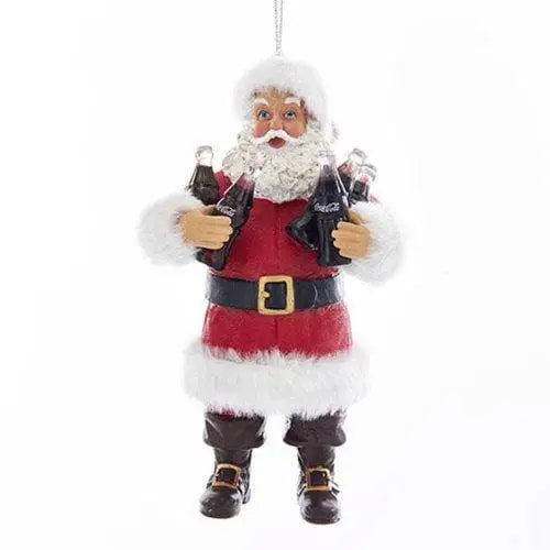 Kurt Adler - Coca Cola Ornament - Choose your Style - Santa Holding Coke Bottles 5-Inch - Toys & Games