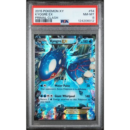 Kyogre Ex 2015 Pokemon Xy Primal Clash #54 Primal Clash PSA 8 - Graded Trading Card