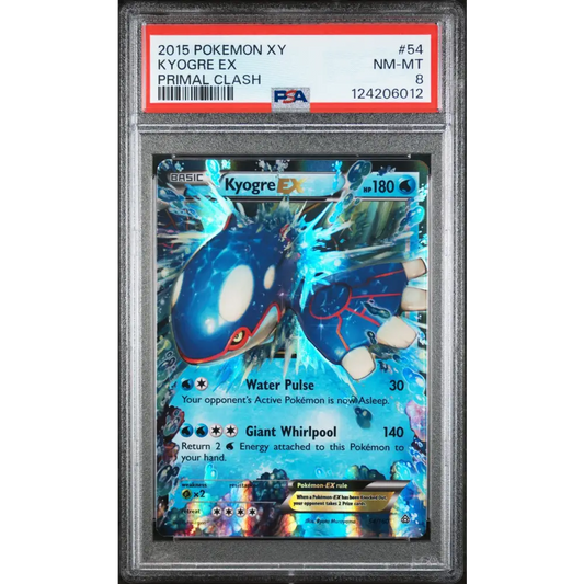 Kyogre Ex 2015 Pokemon Xy Primal Clash #54 Primal Clash PSA 8 - Graded Trading Card