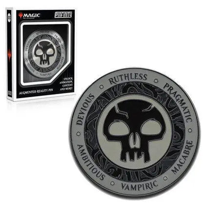 Magic: The Gathering Augmented Reality Enamel Pin - Choose your Pin - Black Mana Crest - Toys & Games