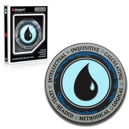 Magic: The Gathering Augmented Reality Enamel Pin - Choose your Pin - Blue Mana Crest - Toys & Games