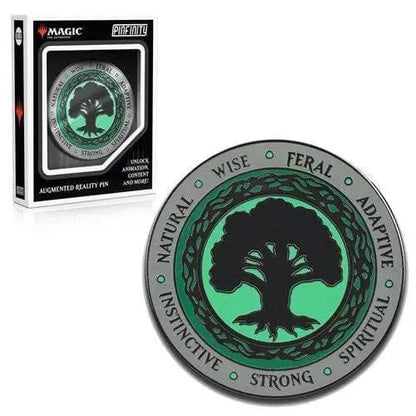 Magic: The Gathering Augmented Reality Enamel Pin - Choose your Pin - Green Mana Crest - Toys & Games