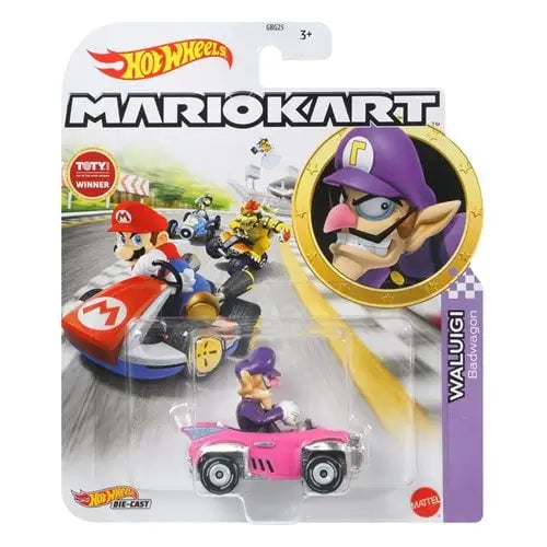 Mario Kart Hot Wheels - Select Vehicle(s) - Waluigi Badwagon - Action & Toy Figures