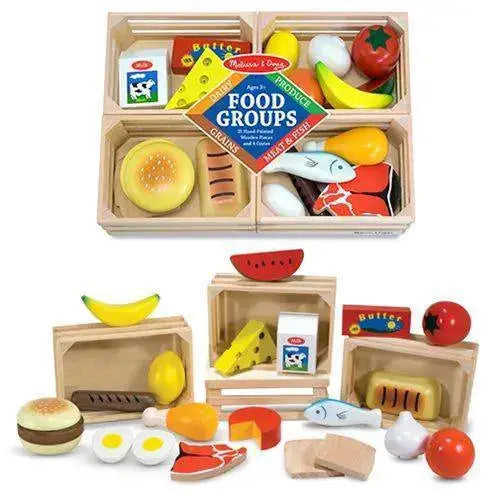 Melissa & Doug - Food Groups Wooden Play Set - Toys & Games