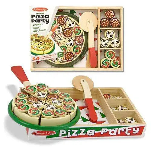Melissa & Doug - Pizza Party Wooden Pizza Set - Toys & Games