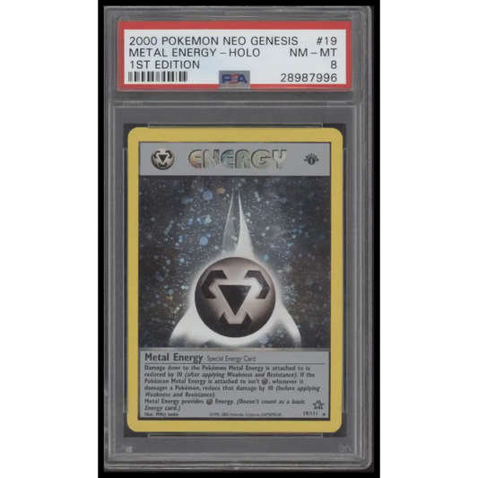 Metal Energy-Holo 2000 Pokemon Neo Genesis 1st Edition #19 1st Edition PSA 8 - Graded Trading Card