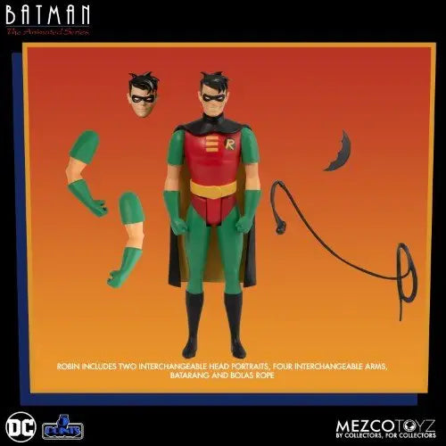 Mezco Toyz DC Batman The Animated Series 5 Points Action Figure - Select Figure(s) - Robin - Action & Toy Figures