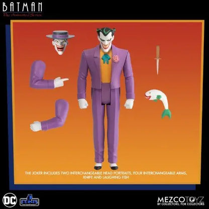 Mezco Toyz DC Batman The Animated Series 5 Points Action Figure - Select Figure(s) - The Joker - Action & Toy Figures
