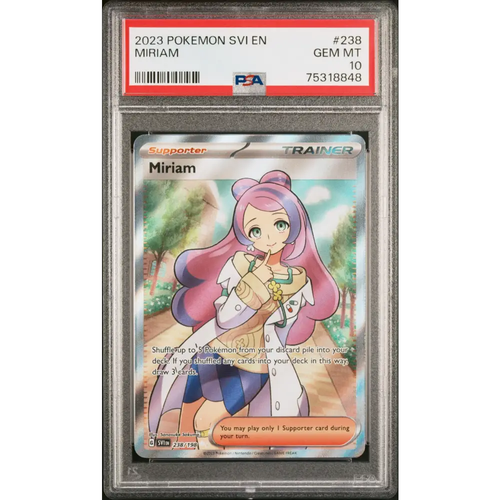 Miriam 2023 Pokemon Svi En-Scarlet & Violet #238 Ultra Rare PSA 10 - Graded Trading Card