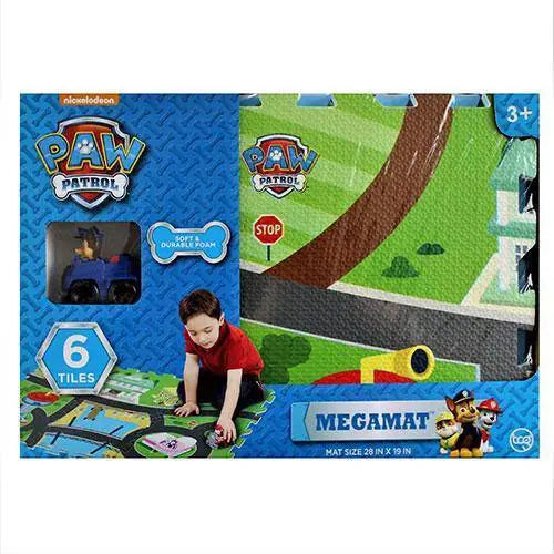 Paw Patrol - 6 Tiles - 28 x 19 Inch - Mega Floor Mat with Vehicle - Toys & Games