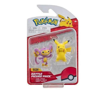 Pokemon Battle 2 Inch And 3 Inch Figure Packs(50077) - Select Figure(s) - Aipom + Pikachu - Action Figure