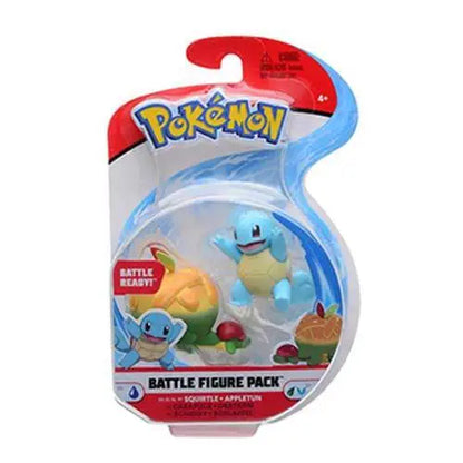 Pokemon Battle 2 Inch And 3 Inch Figure Packs(50077) - Select Figure(s) - Squirtle + Appletun - Action Figure