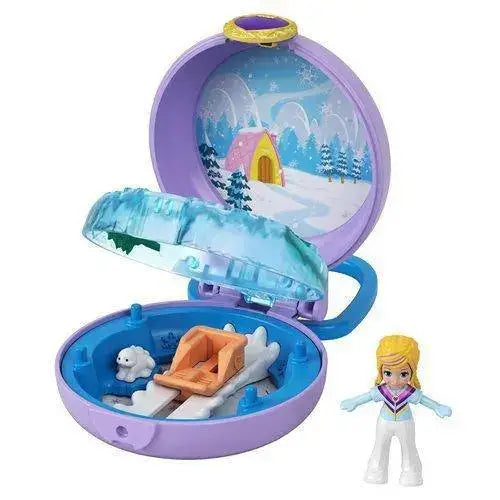 Polly Pocket Compact - Select Figure(s) - Polly Snow Cabin - Toys & Games