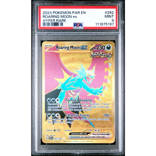 Roaring Moon Ex 2023 Pokemon Par En-Paradox Rift #262 Hyper Rare PSA 9 - Graded Trading Card