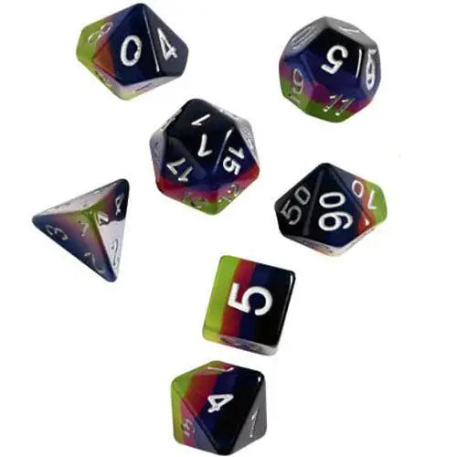 RPG Dice Set (7 + 1): Pink Green Blue - Toys & Games