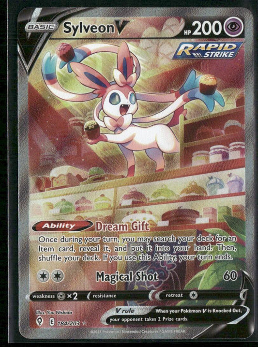 Sylveon V (Alternate Full Art) SWSH07: Evolving Skies #184/203