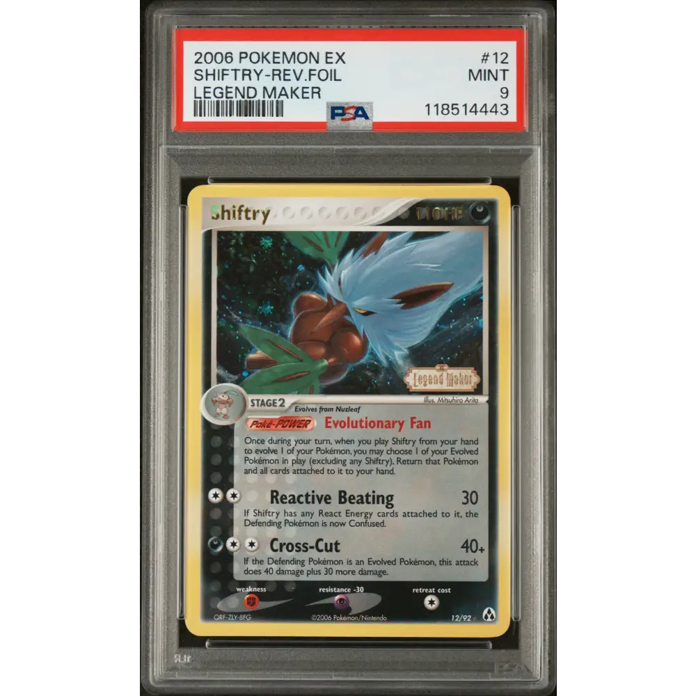 Shiftry-Rev.Foil 2006 Pokemon Ex Legend Maker #12 Legend Maker PSA 9 - Graded Trading Card