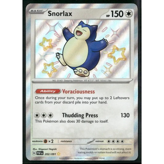 Snorlax SV: Paldean Fates #202/091