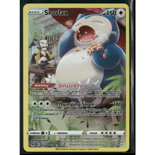 Snorlax SWSH11: Lost Origin Trainer Gallery #TG10/TG30