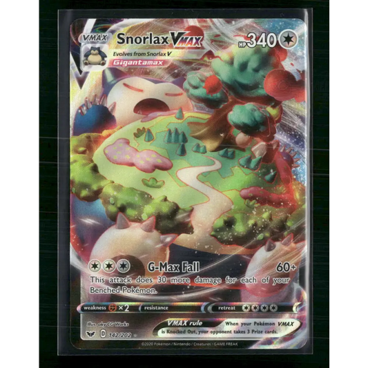 Snorlax VMAX SWSH01: Sword & Shield Base Set #142/202 - Trading Card